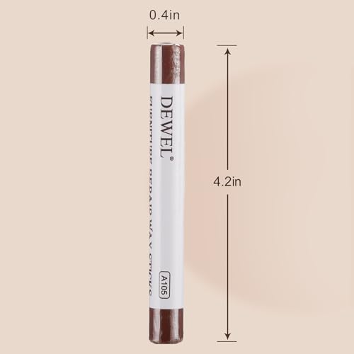 DEWEL 6-Color Wood Furniture Repair Crayon Set for Scratch & Dent Fixing