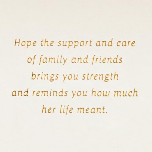 Hallmark Sympathy Card for Loss of Mom - A Mom's Love Never Ends, 5x7.2"