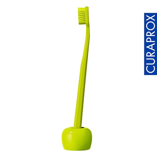 Curaprox Ceramic Toothbrush Holder - Stylish Orange Bathroom Accessory