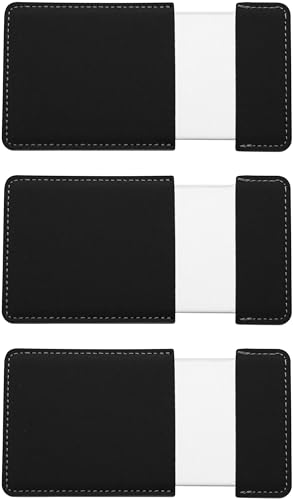 Compact Stainless Steel Mirrors - Set of 3 Ultra Slim Shatterproof with Leather Sleeve