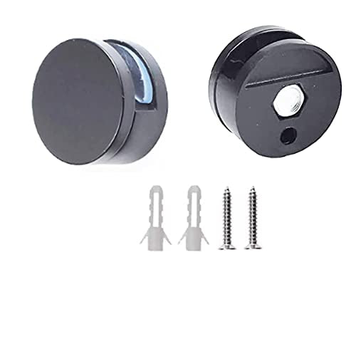 Zinc Alloy Round Mirror Clips - 8 Pcs Wall Mount Bracket Set
