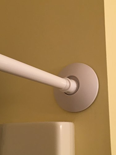 Safety Innovations Shower Curtain Rod Mount - Non-Slip Wall Protector, 2 Pack