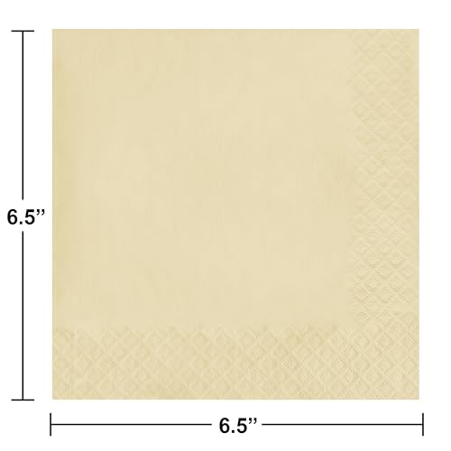 Ivory 3-Ply Luncheon Napkins - 50-Count Pack of 5