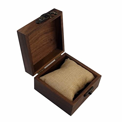 Walnut Wood Jewelry and Watch Box - Keepsake Storage Gift (Walnut)