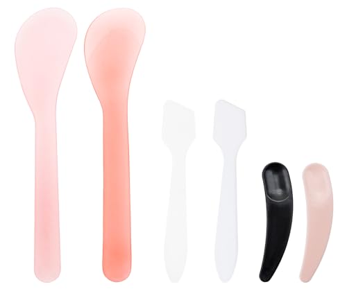 Plastic Cosmetic Spatula and Beauty Scoop Set for Face Mask Mixing - 6 Pack