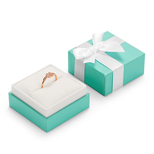 Oirlv Velvet Ring Gift Box for Engagement & Proposal - Blue
