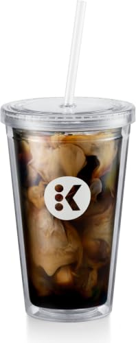 Keurig Iced Coffee Tumbler 16oz with Straw, BPA-Free, 6-Pack
