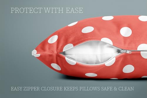 Coral Polka Dot European Pillowcase 26x26 Inch Double-Sided Cushion Cover