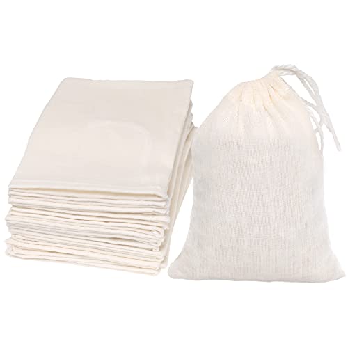 Limko Organic Cotton Muslin Bags - 3x4 Inch, 10 Pack