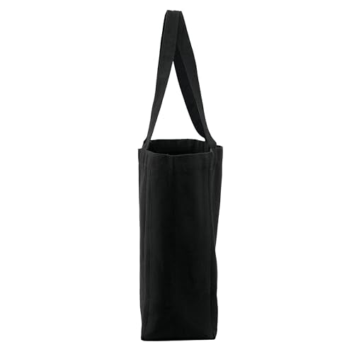 Lightweight Cotton Canvas Tote Bag - Reusable Grocery Shopping Bag