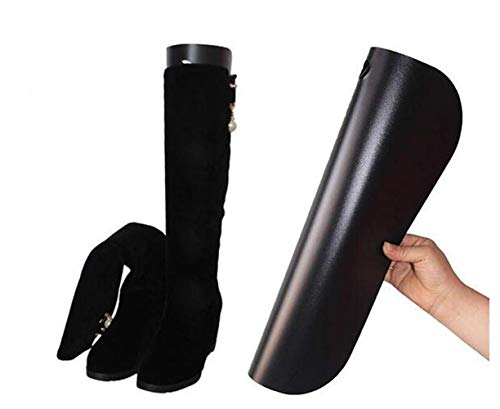 Boot Shaper Inserts - 2 Pairs, 8 Inch Black PVC for Storage