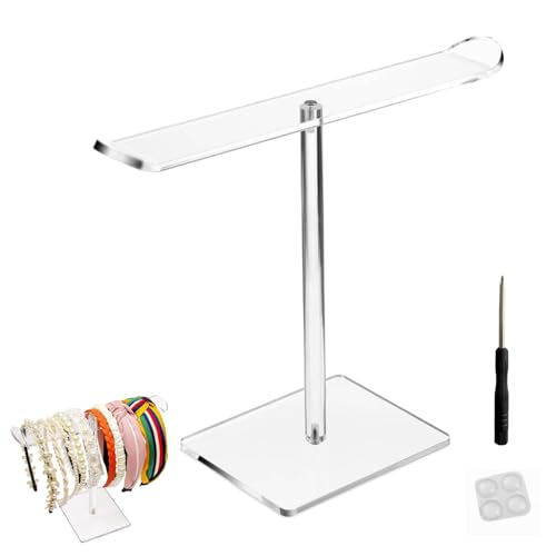 Acrylic Headband Holder Organizer for Women & Girls - Compact Display Stand