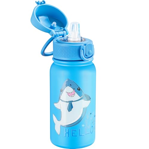 OLDLEY 12oz Insulated Kids Water Bottle with Straws - Leak-Proof