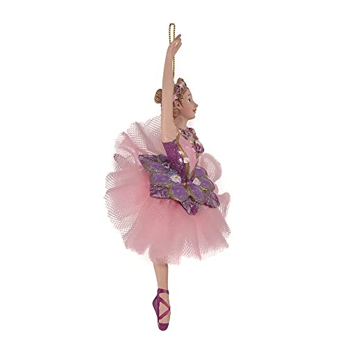Sugar Plum Ballerina Christmas Ornament - Pink Tutu Decorative Holiday Decor