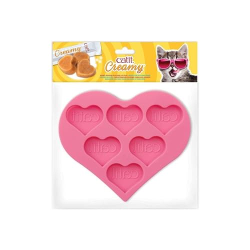 Catit Heart-Shaped Silicone Ice Pop Tray for Cats