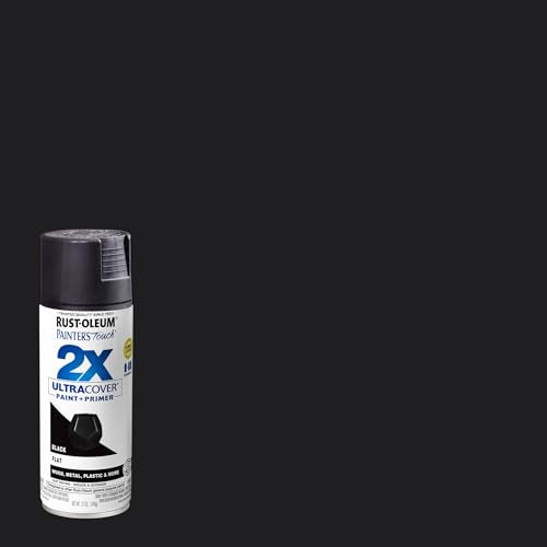 Rust-Oleum Painter's Touch 2X Ultra Cover Spray Paint, Flat Black, 6 Pack