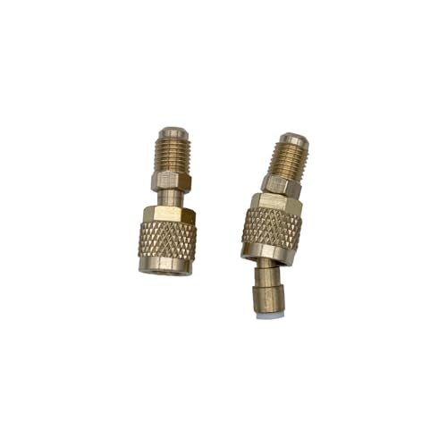 R410A Refrigeration Adapter - 5/16" Female to 1/4" Male Brass Coupler