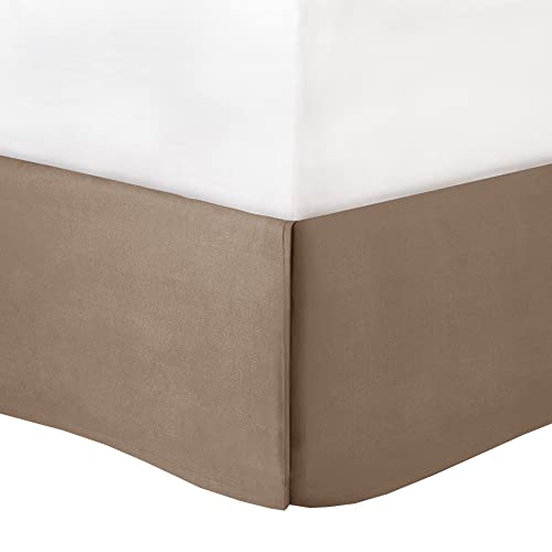 Madison Park Carina Cozy Comforter Set Luxe Jacquard Medallion Design with Embroidery and Pleated Details, All Season Bedding with Matching Shams, Decorative Pillow, Queen, Taupe 7 Piece