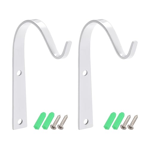 MECCANIXITY 4-Inch Iron Wall Hooks - Heavy Duty Wall Mount Brackets, 2-Pack