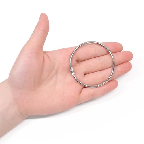 Coideal 2-Inch Metal Shower Curtain Rings - 20 Pack Heavy Duty Silver Loops