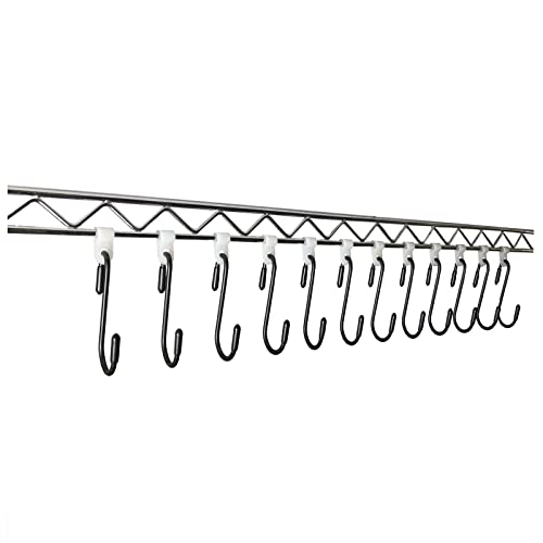 Anti-Drop S-Shape Wire Shelving Hooks - Heavy Duty Steel Rack Hangers