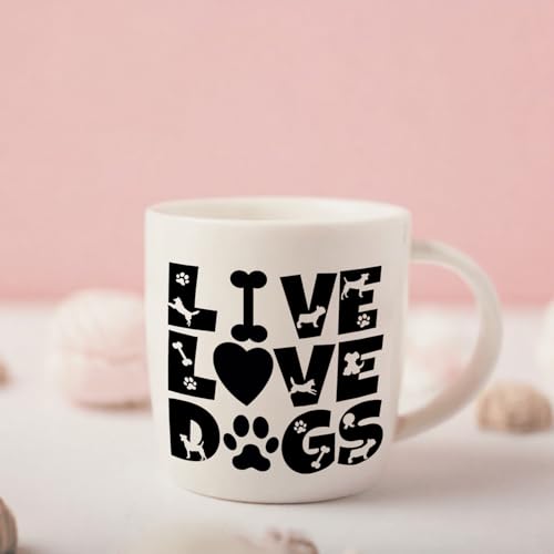 Elewins 12PCS Dog Quote UV DTF Cup Wrap Transfers for Mugs and Glass