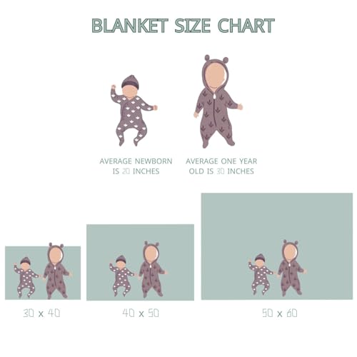 Boho Fox Baby Blanket 30x40 - Soft Dotted Mink & Fleece Receiving Blanket