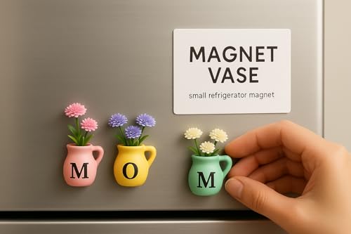Mini Vase Magnets for Fridge - Unique Gifts for Mom