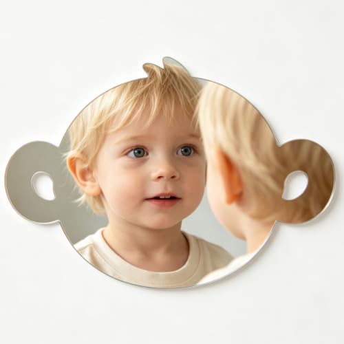 Pursuestar Monkey Shaped Acrylic Wall Mirror - Shatterproof Kids Room Decor