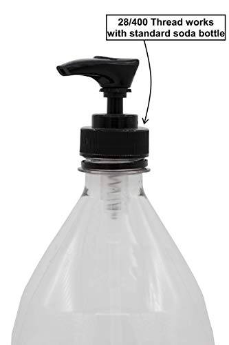 Creative Hobbies Black Plastic Dispenser Pumps - 28/400, Pack of 6