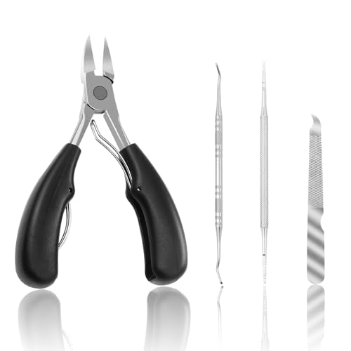 Aecsze 4-in-1 Professional Heavy Duty Toenail Clippers Set for Thick Nails