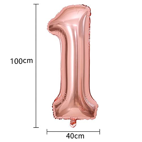 Rose Gold 15th Birthday Decoration Kit with Banner & Balloons