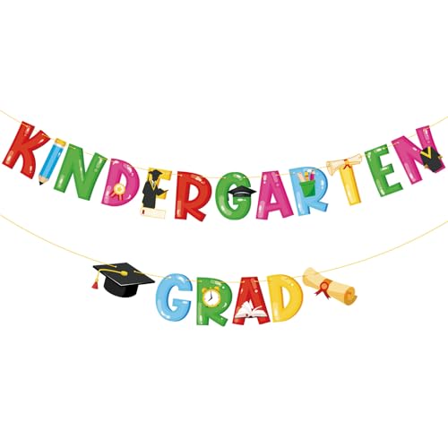 2026 Kindergarten Graduation Banner - Colorful Party Supplies