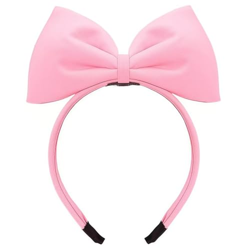 Pink Bow Headband Hair Hoop for Halloween Party and Festive Occasions