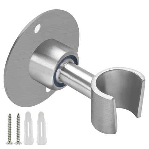 BokWin Stainless Steel Adjustable Shower Head Holder, Brushed Nickel Finish