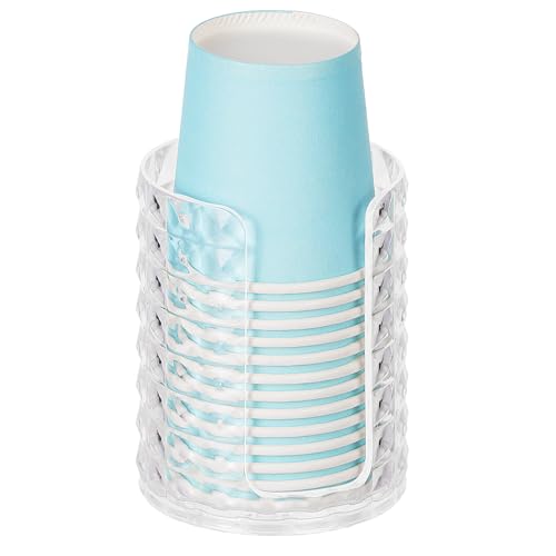 Bathroom Cup Dispenser for 3oz Mouthwash Cups - Clear Acrylic Organizer