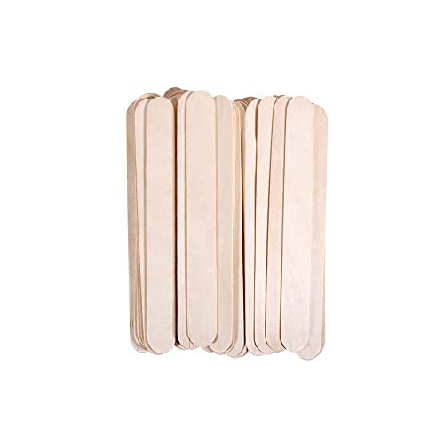 SILMII Wooden Wax Spatula Applicators for Hair Removal - 100 Pack