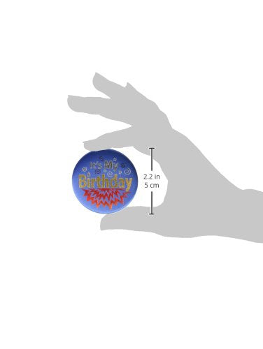 Beistle It's My Birthday Blue Satin Button Party Accessory