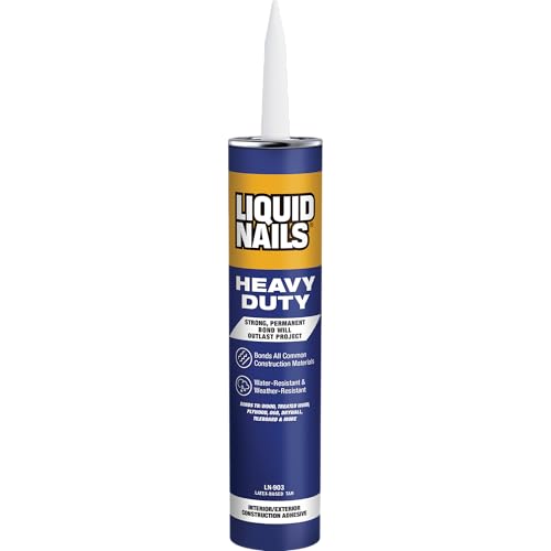 Liquid Nails Heavy Duty Construction Adhesive 10 oz Waterproof Glue