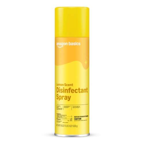 Amazon Basics Disinfectant Spray, Lemon Scent, 19 Oz (Pack of 1)