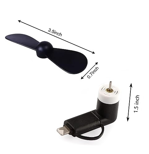Mini Phone Cooler Fans 6-Pack - Portable 2-in-1 USB Cooling Fans for iPhone & Android