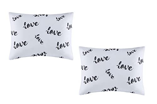 Azi 2-Pack Toddler Travel Pillow Covers, 15" x 20" Love Print with Zipper