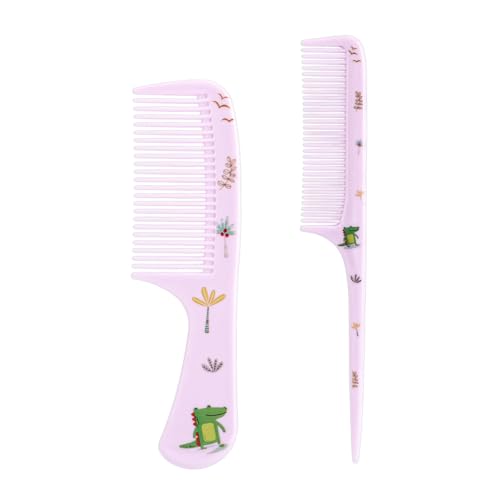 Penitue Cute Hair Comb Set - Fine Tooth & Rat Tail Styling Combs (2 Pcs)