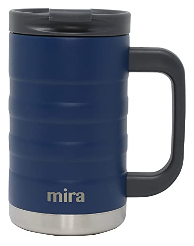MIRA 14 oz Insulated Coffee Mug with Handle - Admiral Blue
