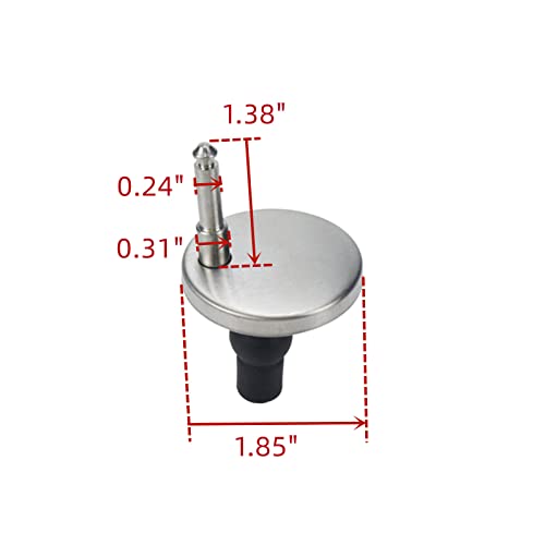 WDONAY Toilet Seat Hinge Fixings - 1.85" Top Fix Quick Release Screws