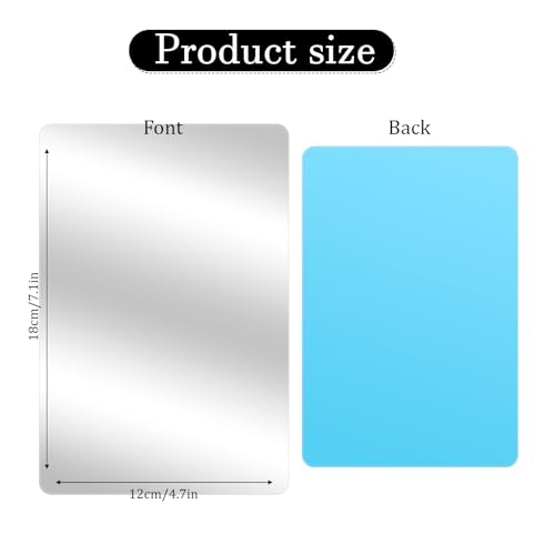 KALIONE 8 Pack Shatterproof Acrylic Mirrors, 5x7 Inch Double-Sided Mini Mirrors for DIY Crafts