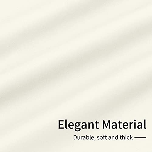 Easy-Going Ivory Thermal Grommet Curtains, 42x63 in, 2 Panels