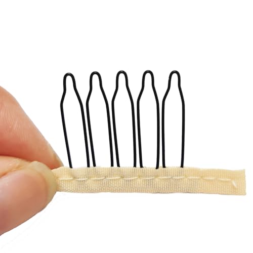Blonde Wig Clips with Steel Teeth & Cloth 20 Pcs - 5-Tooth Combs
