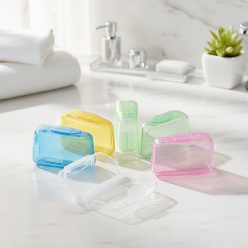 Seadiquiet 5-Pack Multicolor Travel Toothbrush Head Covers Protective Case