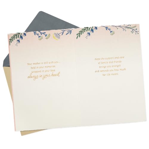 Hallmark Sympathy Card for Loss of Mom - A Mom's Love Never Ends, 5x7.2"